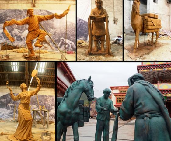 西藏昌都康巴天街景观雕塑